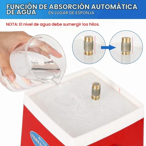 Vista 3 de Mxmoonant Amoladora de vitrales con brocas de amoladora de 5/8 pulgadas y 1 Rojo