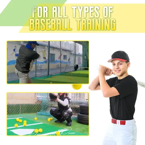 Vista 3 de Paquete de 12 pelotas de béisbol amarillas con hoyuelos, pelota de entrenamiento de práctica de béisbol, pelotas de béisbol de 9 pulgadas, perfectas
