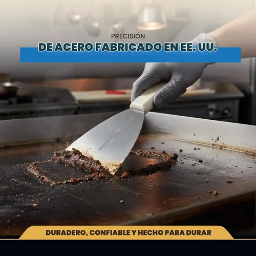 Vista 4 de Dexter-Russell Basics - Rascador rígido de 4 pulgadas, P94850, hoja de acero inoxidable resistente con mango ergonómico de polipropileno, longitud