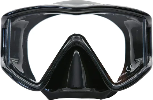 Vista 9 de EVO Tiburon Máscara de buceo panorámica de 3 lentes - Máscara de buceo - Máscaras de buceo para adultos - Accesorios de buceo - Equipo de buceo Negro