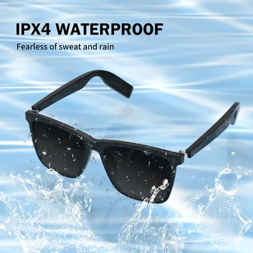 Vista 6 de Gafas inteligentes AIRMARS para hombres y mujeres con altavoz, gafas de sol Bluetooth con protección UV para exteriores, gafas inteligentes