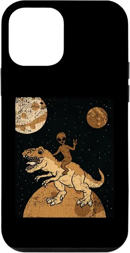 Vista 12 de Funda para iPhone 15 Alien Riding Dinosaur Black History Month Funny BLM T-Rex
