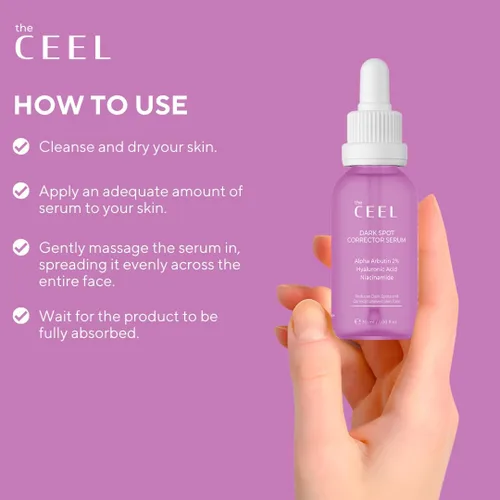 Vista 3 de The Ceel Suero corrector de manchas oscuras con glutatión y niacinamida – Suero facial iluminador para tono de piel desigual, hiperpigmentación