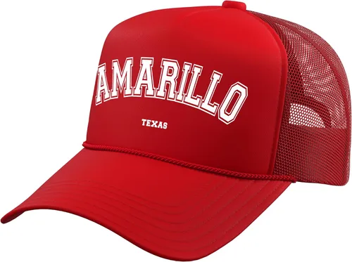 Vista 8 de Amarillo Texas Trucker Hat con espalda de malla ajustable