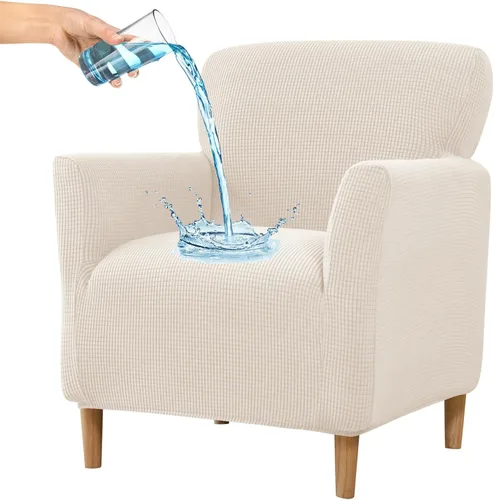 Vista 18 de NILUOH Funda para Sillón de Banquete de 1 Pieza Elástica Fundas para Sillas con Brazos Estampada Suave Funda para Silla de Acento Antideslizante