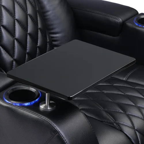 Vista 8 de Weilianda Serie de asientos de cine en casa Mesa giratoria para Wei Lianda Asiento de cine en casa negro brillante