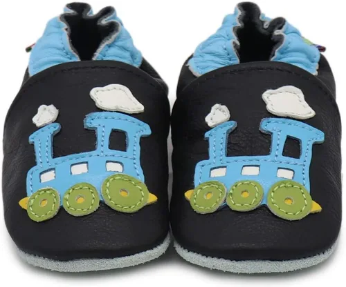 Vista 4 de Carozoo 28 diseños zapatos de bebé niño hasta 5-6 años suela suave cuero niños zapatos