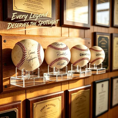 Vista 6 de Paquete de 4/8 soportes de baloncesto acrílicos, soporte de exhibición para béisbol firmado, baloncesto, fútbol, voleibol y softbol, soporte