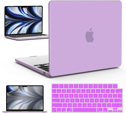 Vista 63 de IBENZER Funda para MacBook Air de 13 pulgadas 2026 2025 2024 2023 2022 M4 A3240 M3 A3113 M2 A2681, funda rígida con cubierta de teclado ScreenFilm