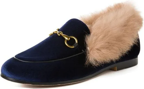 Vista 15 de Divanne Mocasines para mujer, mocasines planos con cadena dorada, mocasines de piel sin cordones Albaricoque