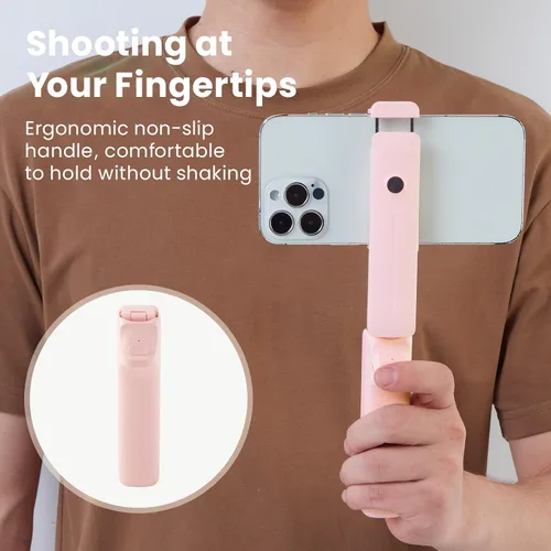 Vista 4 de MQOUNY Trípode para teléfono, palillo portátil para selfie con control remoto, tamaño de bolsillo para iPhone, mini teléfonos compactos de viaje