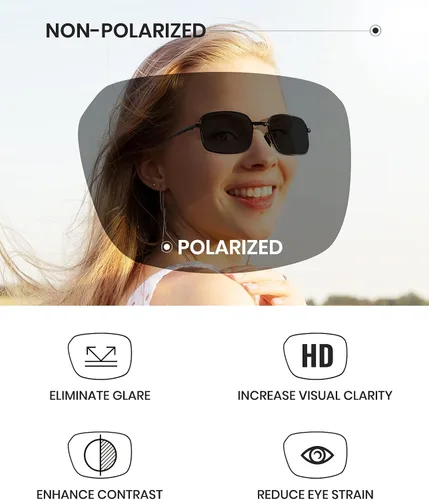 Vista 3 de Cyxus Gafas de sol plegables para mujeres y hombres, lentes polarizadas con protección UV 400, pantalla plegable, portátil, ultraligera, montura TR