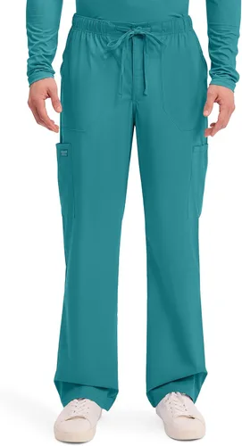 Vista 8 de Cherokee WW Professionals - Pantalones de uniforme médico para hombre con Azul Cielo