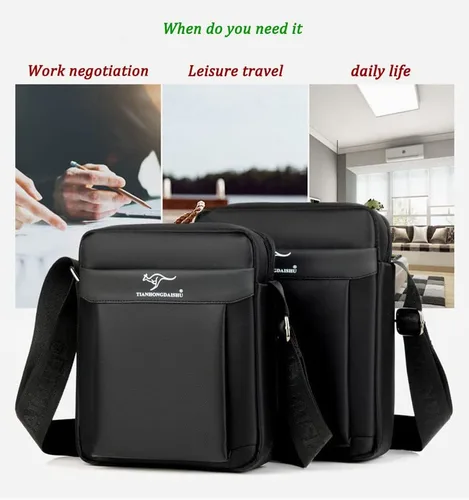 Vista 4 de Aisinivo Bolso de mensajero Bolsos de hombro Bolsos y bolsos de hombre Bolsos cruzados pequeños para hombres Bolsa de viaje