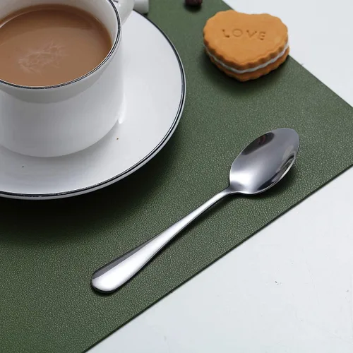 Vista 6 de Kyraton Cucharas de café expreso y té de 5.5 pulgadas, mini cucharas de acero inoxidable, paquete de 6