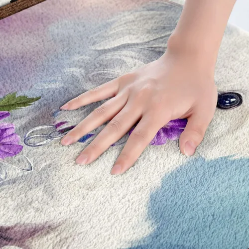 Vista 5 de Erosebridal Alfombras Kawaii de animales para niñas y niños, lindas alfombras esponjosas para cachorros, patas de perro, alfombra de entrada