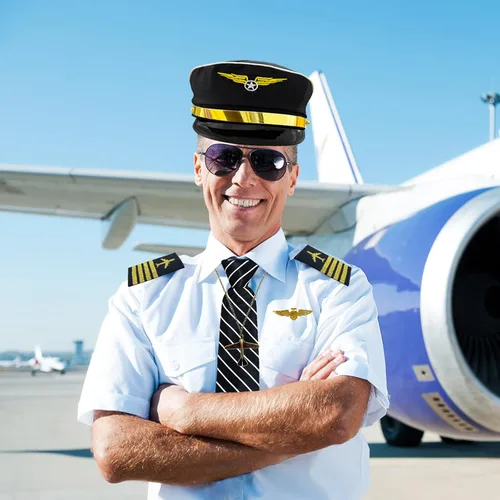 Vista 5 de 6 piezas de accesorios de disfraz de capitán piloto de aerolínea