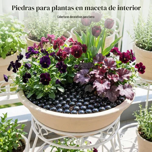 Vista 7 de FUTUREPLUSX Canicas de vidrio plano negro de 1 libra, relleno de jarrón de guijarros de vidrio, cuentas oscuras, pecera, gema decorativa para mesa