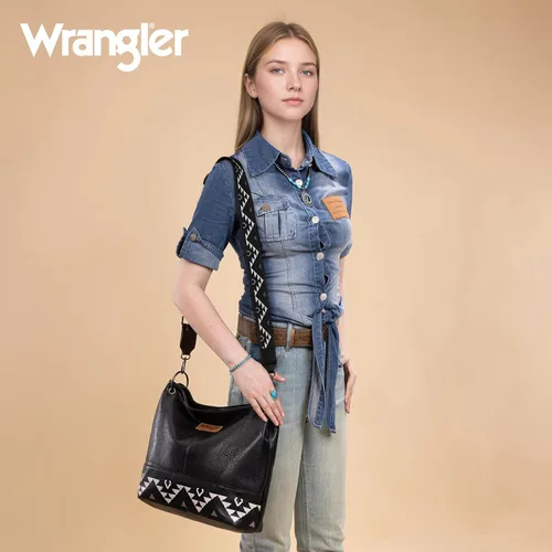 Vista 19 de Wrangler Hobo - Bolsas para mujer de cuero vegano con asa superior, bolsos de hombro y bolsos