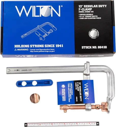 Vista 2 de Wilton Spark-Duty Abrazadera F de servicio regular, apertura máxima de 12 pulgadas, garganta de 5-1/2 pulgadas (modelo 2400S-12C)