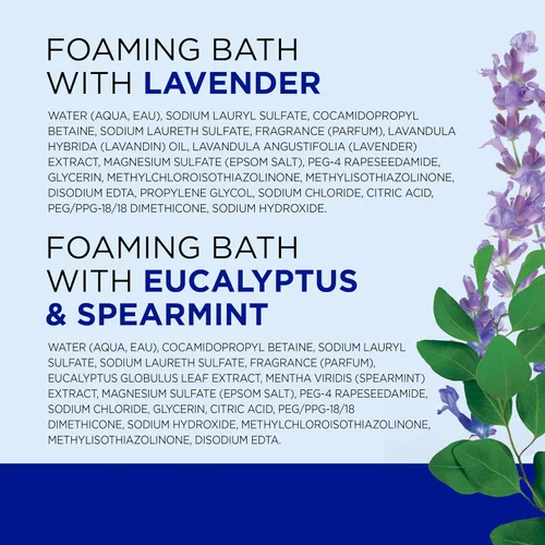 Vista 11 de Dr Teal's Baño espumoso con sal pura de Epsom, lavanda y eucalipto, 34 onzas líquidas (paquete de 2)