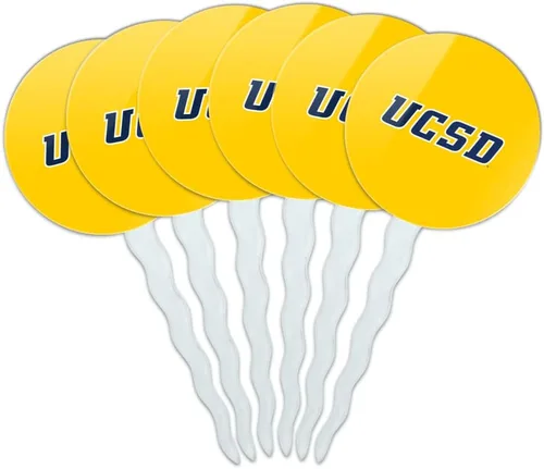 Vista 213 de Abilene Christian - Juego de 6 palillos para cupcakes con logotipo secundario