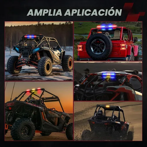 Vista 6 de OFFROADTOWN Barra de luz LED de persecución de 20 pulgadas, luces traseras UTV, luz intermitente de seguridad con luz intermitente de freno