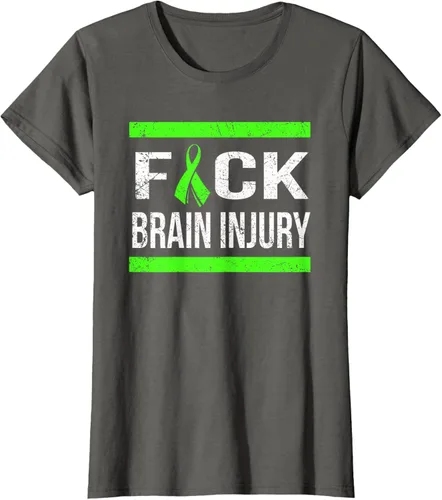 Vista 9 de Apoyo Daño cerebral Concienciación T Shirt, mujer L, Asphalt Negro