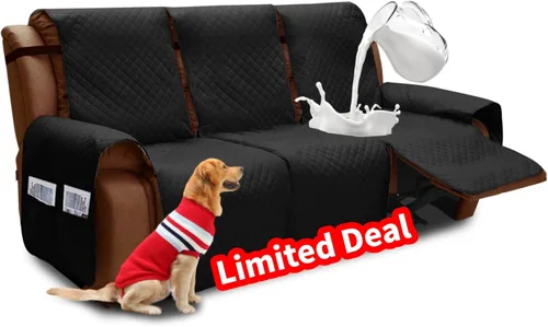 Vista 36 de XINEAGE Funda para Sillón Reclinable Resistente al Agua, Fundas Antideslizantes para Silla Reclinable con Bolsillos, Fundas Acolchadas Gruesas