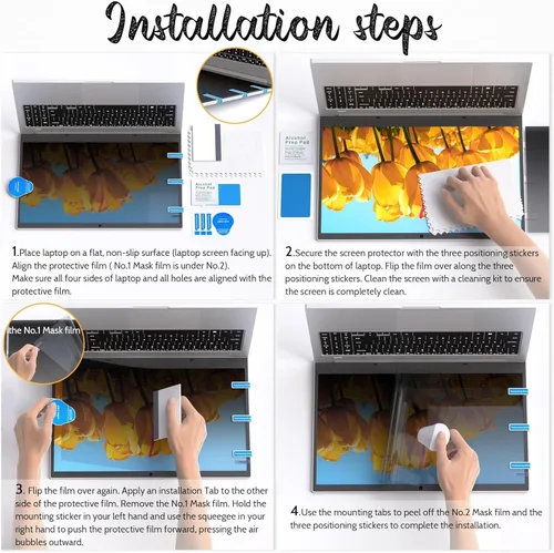 Vista 7 de Mamol Paquete de 2 protectores de pantalla anti luz azul para MacBook Air de 13 pulgadas (2018-2021, M1) / Macbook Pro de 13 pulgadas