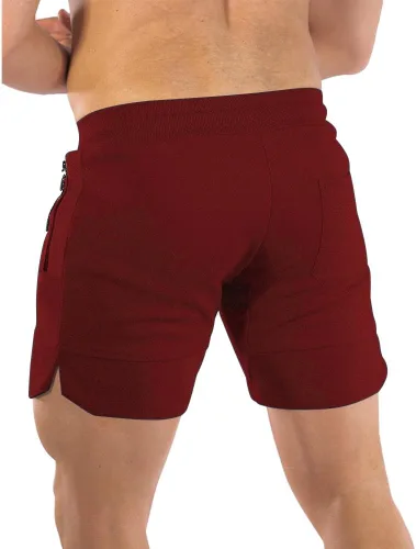 Vista 3 de BUXKR Pantalones cortos de entrenamiento para hombre, 5 pulgadas, de secado rápido, pantalones cortos de gimnasio para hombre, pantalones cortos
