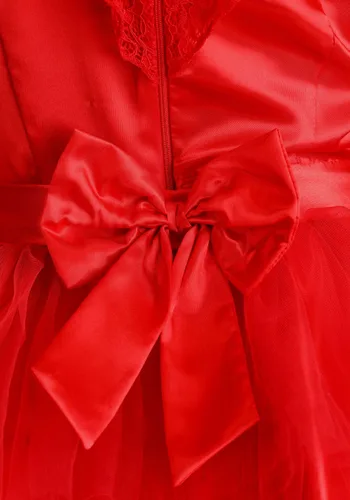 Vista 5 de Disfraz Vestido de Novia Roja Fantasmal Talla Plus para Mujer Multicolor