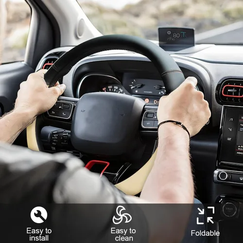 Vista 6 de Funda para Volante de Auto, 15 Pulgadas de Cuero Antideslizante y Transpirable para Vehículo con Sensación Cómoda, Accesorios