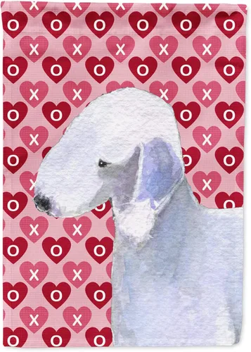 Vista 107 de Caroline's Treasures SS4484GF Bandera de jardín con diseño de bulldog inglés y corazones para el Día de San Valentín, bandera decorativa para patio