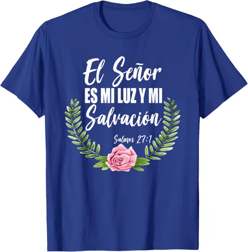 Vista 15 de El Señor Es Mi Luz - Camiseta de la Biblia Cristiana Española Negro