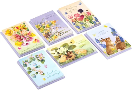 Vista 3 de Hallmark Surtido de tarjetas de Pascua vintage, Marjorlein Bastin (36 tarjetas de primavera con sobres)