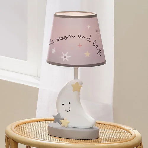 Vista 5 de Bedtime Originals Little Star Celestial Moon - Lámpara de guardería con pantalla y bombilla