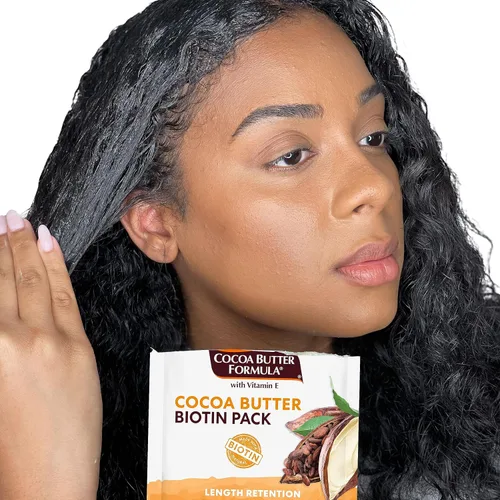 Vista 5 de Palmer's - Manteca de cacao y biotina con retención de longitud para el crecimiento del cabello (2.1 onzas) Intense Strengthening Hair Treatment