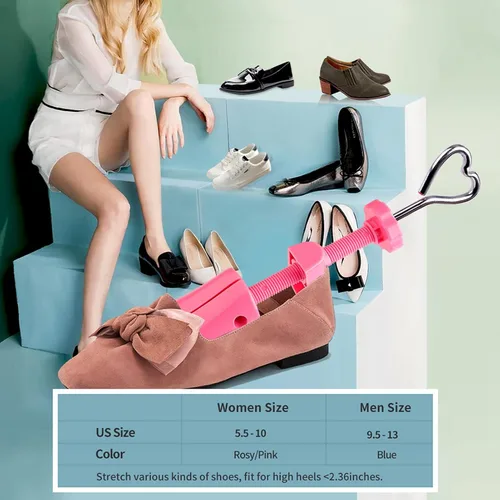 Vista 4 de Ensanchador de zapatos para mujeres y hombres, pies anchos, ajustable en 4 direcciones, ampliador de zapatos