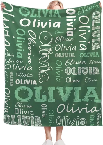 Vista 12 de Manta personalizada con nombre de mariposa, regalos personalizados para adultos, manta personalizada para hombres y mujeres, manta de franela