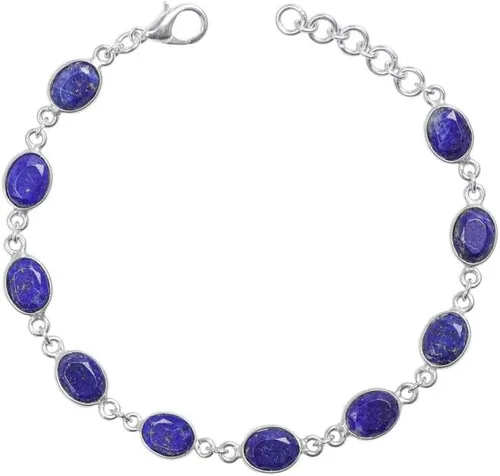 Vista 13 de Pulsera de piedras preciosas, pulsera ajustable con superposición de plata para mujeres y niñas, regalos de Navidad