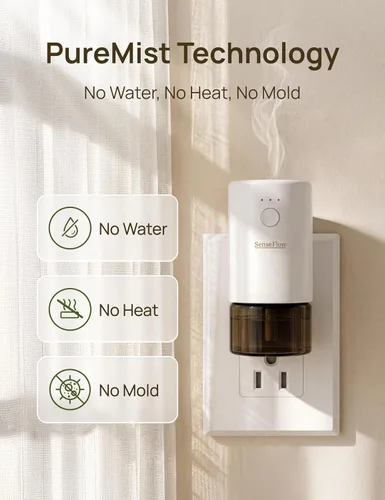 Vista 2 de Difusor de aceite esencial para el hogar, difusor inteligente de aromaterapia sin agua SF101S Pro, aroma de habitación con temporizador y aroma