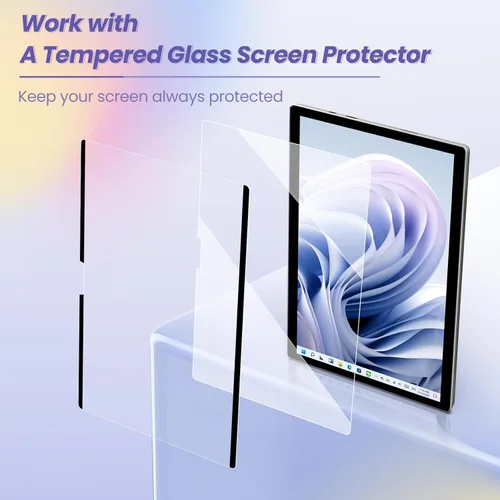 Vista 5 de MoKo Magnetic Paper Feeling Screen Protector for Surface Pro 12th 2026 Compatible with Surface Pro 11/10/9/8/X, Paper Texture, Anti-Glare, Anti