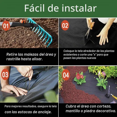 Vista 5 de Goasis Lawn - Cubierta para el control de las malas hierbas en el césped, membrana resistente no tejida para bloquear las hierbas en el jardín
