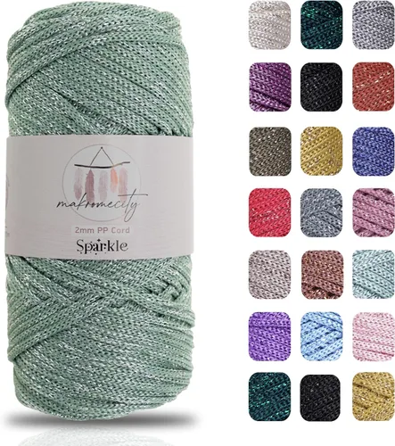 Vista 82 de Makromecity, Cordón de macramé de poliéster de 2 mm x 38 metros (125 yardas) 2 mm de polipropileno, cordón de macramé para crochet, bolsa