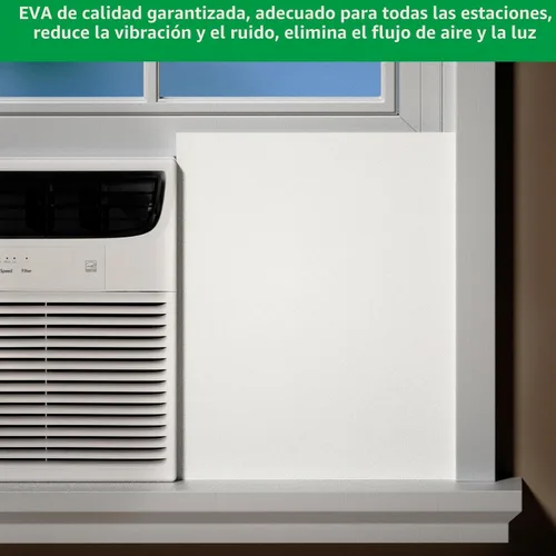 Vista 2 de Panel lateral aislado para aire acondicionado de ventana, aislamiento térmico y corrientes de aire de invierno WinterSummer, material de espuma