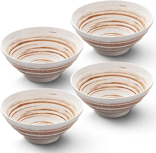 Vista 9 de YUN TAO Juego de 4 cuencos de ramen de cerámica negra de 35 onzas, cuencos de sopa profundos, cuencos japoneses asiáticos para fideos Pho para uso
