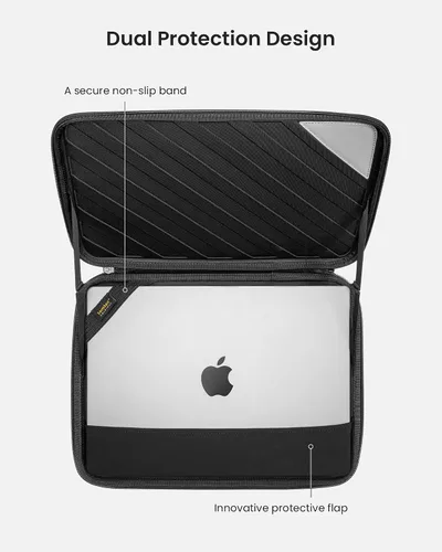 Vista 3 de Tomtoc Funda para laptop, funda para dispositivo electrónico portátil, funda protectora para MacBook Pro y MacBook Air de 14 pulgadas con carcasa
