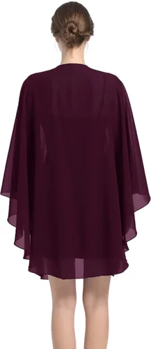 Vista 4 de Baoqiya Chales y envolturas de gasa para fiesta de boda, bufanda para mujer, vestido de noche nupcial en vestidos de ocasiones especiales