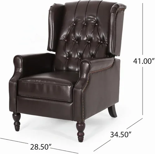 Vista 3 de Sillón reclinable, de la marca Elizabeth Tufted, Marrón